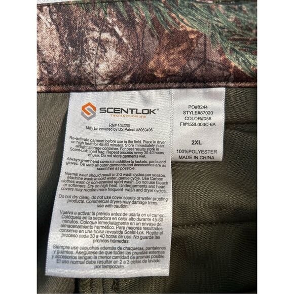 Scentlok camouflage camo pants 2xl realtree hunting 44"x29" - Picture 7 of 8
